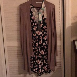 Romper with cardigan